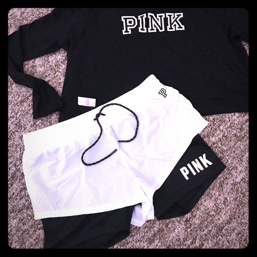 Pink shorts set